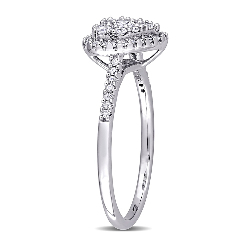 1/2 CT. T.W. Composite Diamond Heart-Shaped Engagement Ring in 10K White Gold