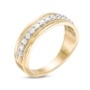 Thumbnail Image 3 of Men's 1/2 CT. T.W. Diamond Milgrain Wedding Band in 10K Gold