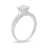 Thumbnail Image 2 of 1/2 CT. T.W. Princess-Cut Quad Diamond Twist Shank Engagement Ring in 14K White Gold