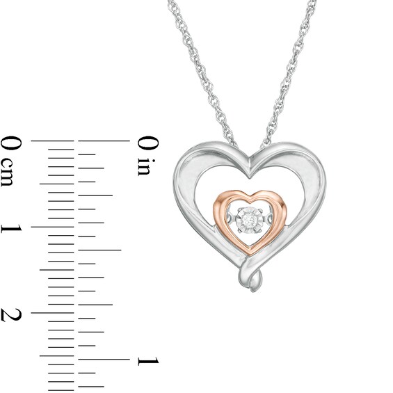 Unstoppable Love™ Diamond Accent Double Heart Pendant in Sterling Silver and 10K Rose Gold Unstoppable Love™ Diamond Accent Double Heart Pendant in Sterling Silver and 10K Rose Gold