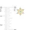 Thumbnail Image 2 of Child's Disney Twinkle Aquamarine Snowflake Stud Earrings in 14K Gold