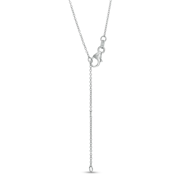 Main Image 2 of Child's Disney Twinkle Belle Ruby and 1/20 CT. T.W. Diamond Rose Pendant and Stud Earrings in Two-Tone Sterling Silver