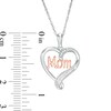 Thumbnail Image 3 of 1/20 CT. T.W. Diamond and Cursive "Mom" Loop Heart Pendant in Sterling Silver and 10K Rose Gold