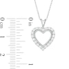 Thumbnail Image 3 of 1/4 CT. T.W. Diamond Heart Outline Pendant in 10K White Gold