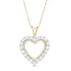 Thumbnail Image 1 of 1/4 CT. T.W. Diamond Heart Outline Pendant in 10K Gold