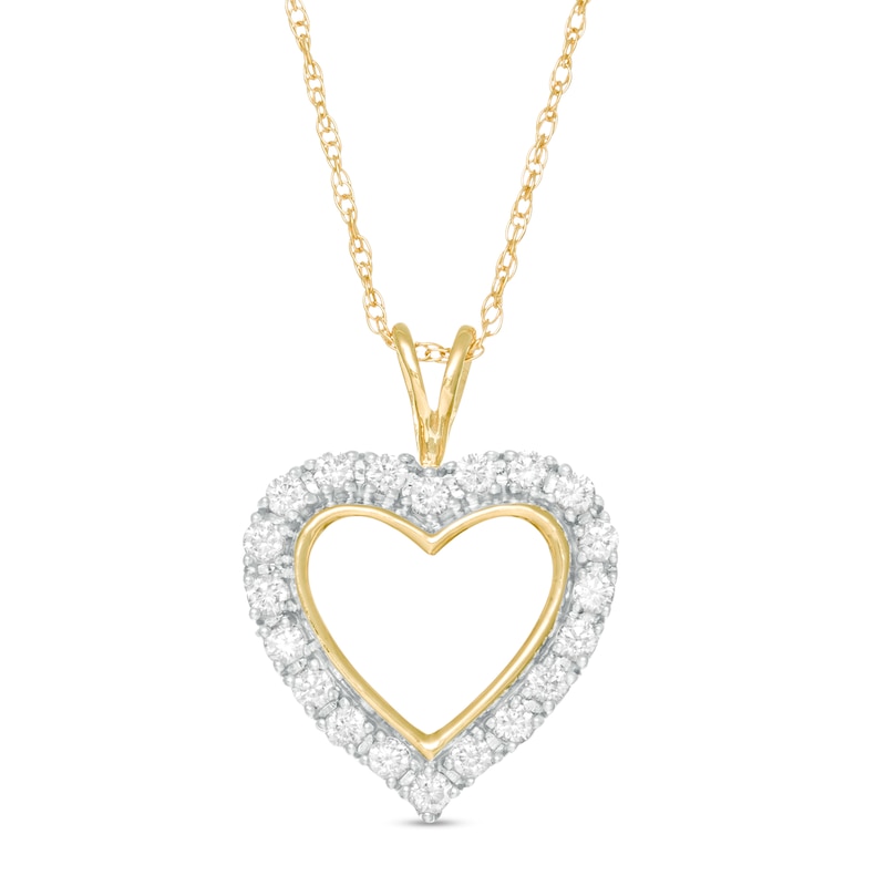 1.00 ct. t.w. Diamond Heart Pendant Necklace in 14k White Gold