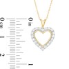 Thumbnail Image 3 of 1/4 CT. T.W. Diamond Heart Outline Pendant in 10K Gold