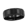 Thumbnail Image 0 of Men's 1/6 CT. T.W. Black Diamond Beveled Edge Band in Black IP Stainless Steel - Size 10