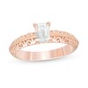 Thumbnail Image 1 of 3/4 CT. Certified Emerald-Cut Diamond Solitaire Filigree Engagement Ring in 14K Rose Gold (I/SI2)