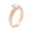 Thumbnail Image 2 of 3/4 CT. Certified Emerald-Cut Diamond Solitaire Filigree Engagement Ring in 14K Rose Gold (I/SI2)