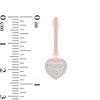 3/8 CT. T.W. Composite Diamond Heart Frame Drop Earrings in 10K Two-Tone Gold