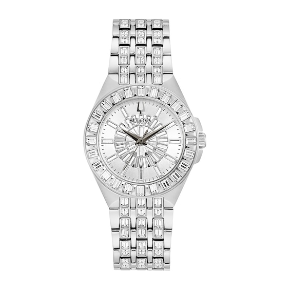 Ladies' Bulova Phantom Crystal Accent Watch with Silver-Tone Dial (Model: 96L278)