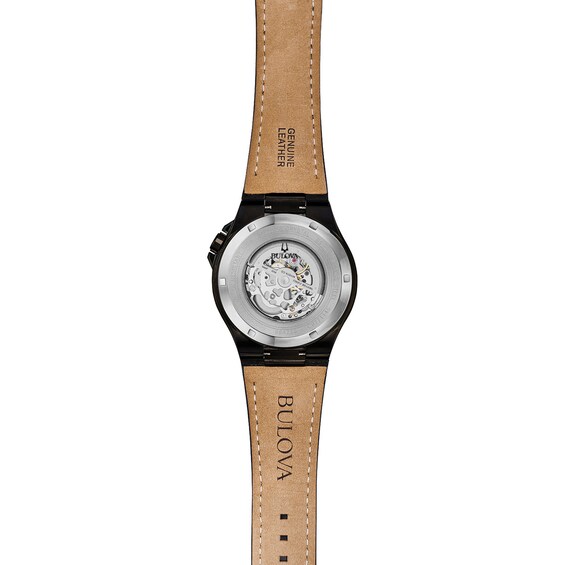 Men's Bulova Maquina Automatic Black IP Strap Watch with Black Skeleton Dial (Model: 98A238) Men's Bulova Maquina Automatic Black IP Strap Watch with Black Skeleton Dial (Model: 98A238)