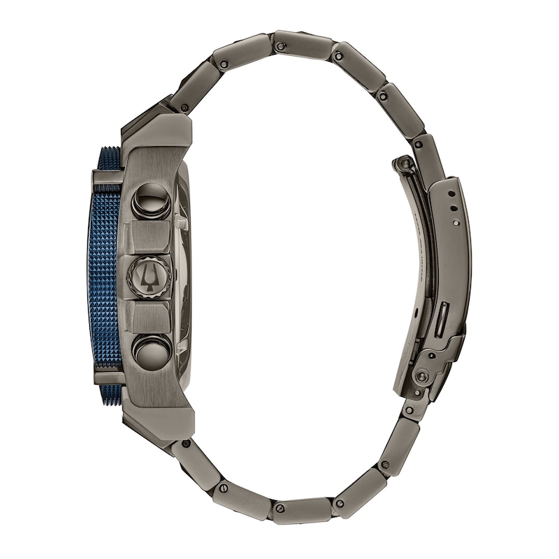 Main Image 2 of Men's Bulova Precisionist Chronograph Two-Tone IP Watch with Black Dial (Model: 98B343)