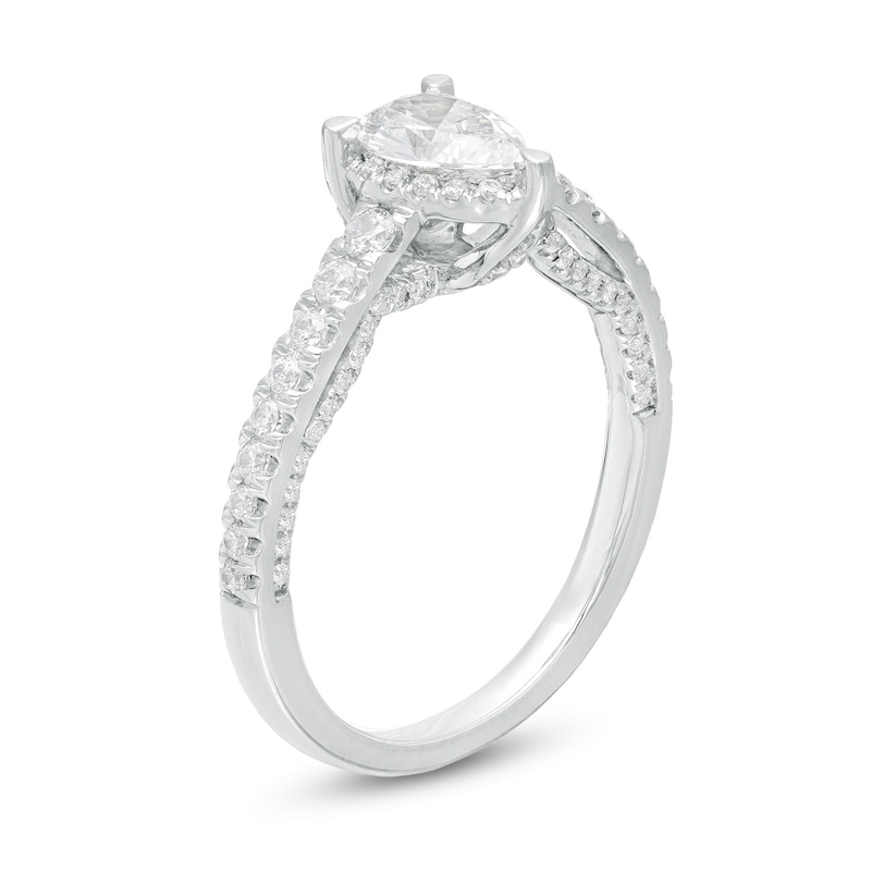 Love's Destiny by Zales 1 CT. T.W. Certified Pear-Shaped Diamond Engagement Ring in 14K White Gold (I/SI2)