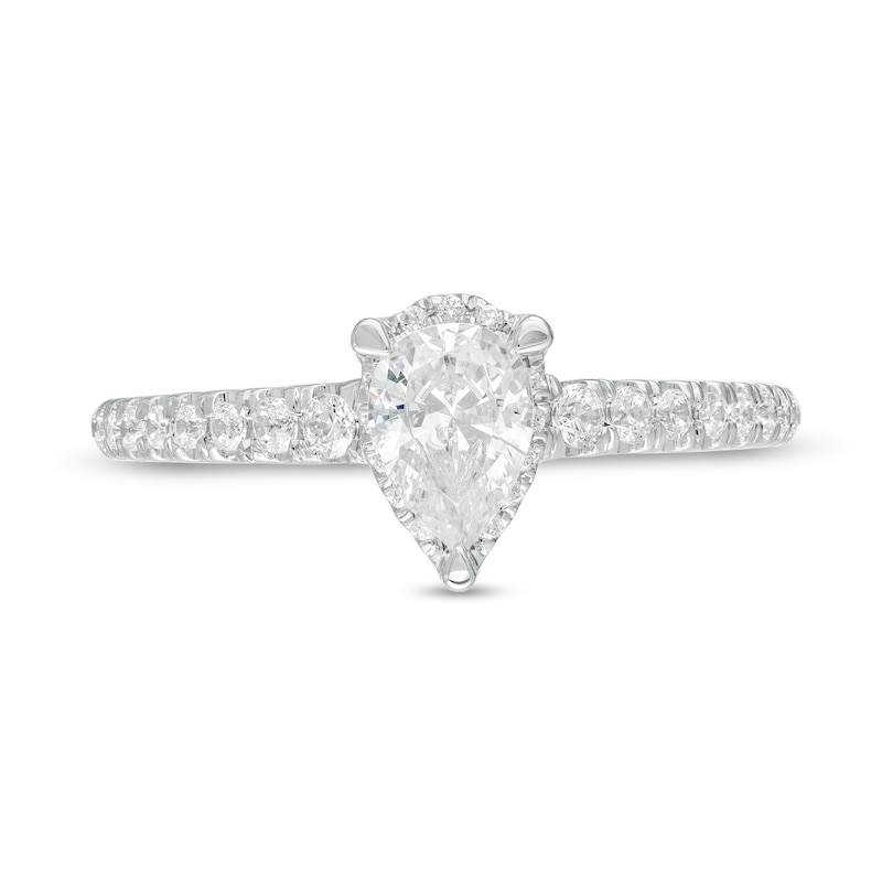 Love's Destiny by Zales 1 CT. T.W. Certified Pear-Shaped Diamond Engagement Ring in 14K White Gold (I/SI2)