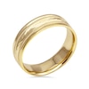 Thumbnail Image 2 of Men's 6.0mm Chevron and Milgrain Wedding Band in 14K Gold - Size 10