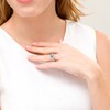 Thumbnail Image 2 of 8.0mm Cushion-Cut London Blue Topaz and 5/8 CT. T.W. Diamond Frame Bridal Set in 14K White Gold