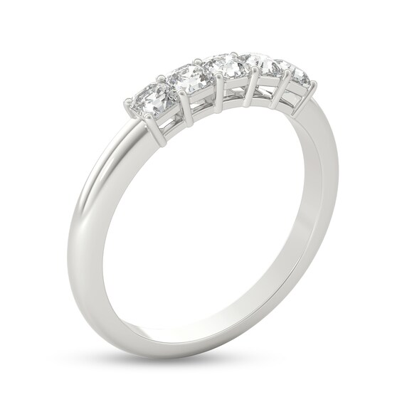 1/2 CT. T.w. Asscher-Cut Diamond Five Stone Anniversary Band in Platinum (I/Vs2)