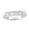 Thumbnail Image 1 of 1-1/2 CT. T.W. Cushion-Cut Diamond Five Stone Anniversary Band in Platinum (G/VS2)