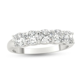 1-1/2 CT. T.W. Cushion-Cut Diamond Five Stone Anniversary Band in Platinum (G/VS2)