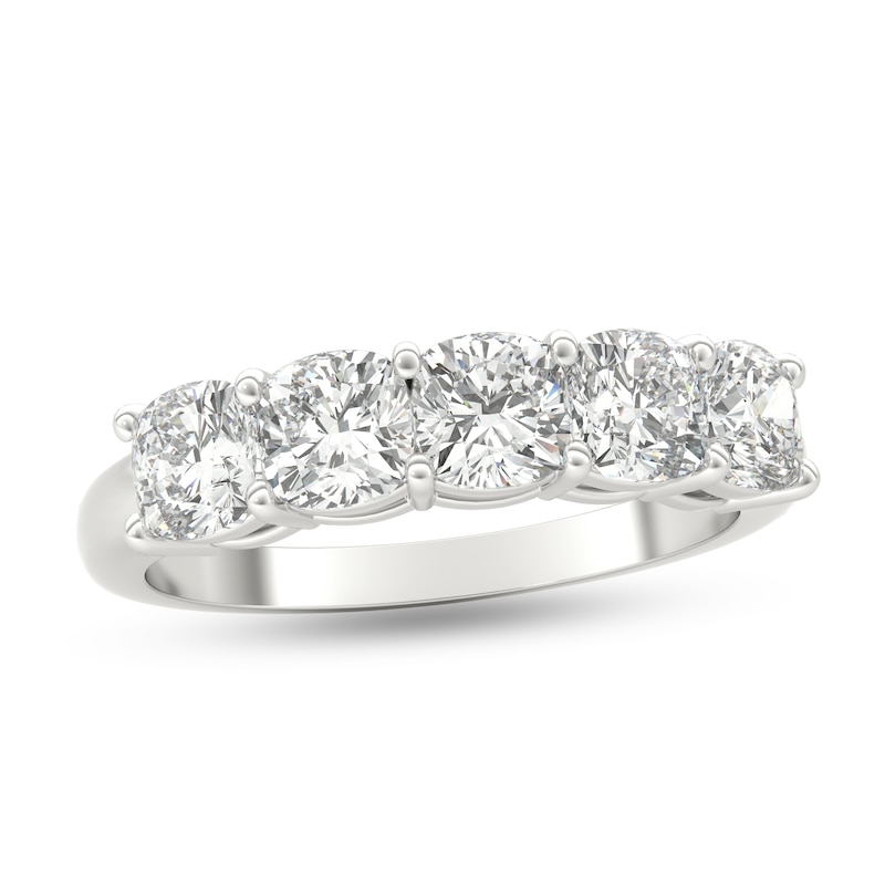 2 CT. T.W. Cushion-Cut Diamond Five Stone Anniversary Band in Platinum (G/VS2)