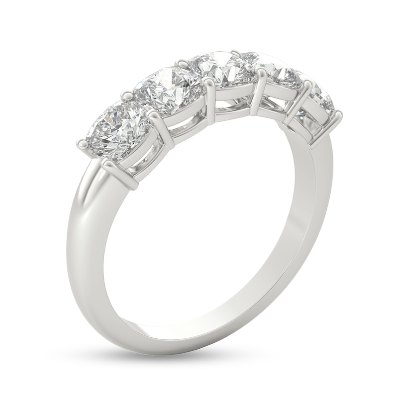 2 CT. T.W. Cushion-Cut Diamond Five Stone Anniversary Band in Platinum (G/VS2)