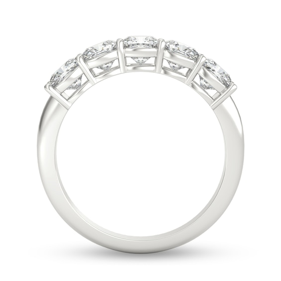 2 CT. T.w. Cushion-Cut Diamond Five Stone Anniversary Band in Platinum (G/Vs2)