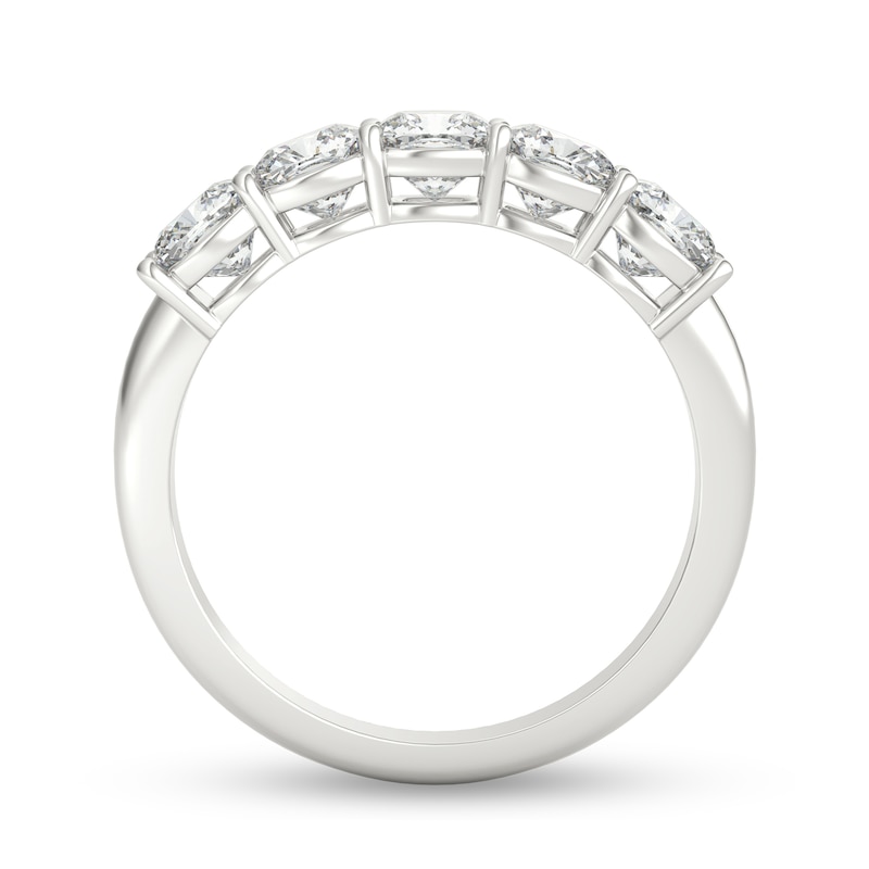 2 CT. T.W. Cushion-Cut Diamond Five Stone Anniversary Band in Platinum (G/VS2)