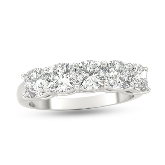2-1/2 CT. T.w. Cushion-Cut Diamond Five Stone Anniversary Band in Platinum (G/Vs2)