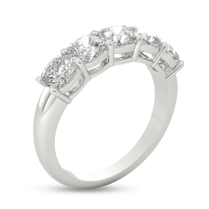 2-1/2 CT. T.W. Cushion-Cut Diamond Five Stone Anniversary Band in Platinum (G/VS2)