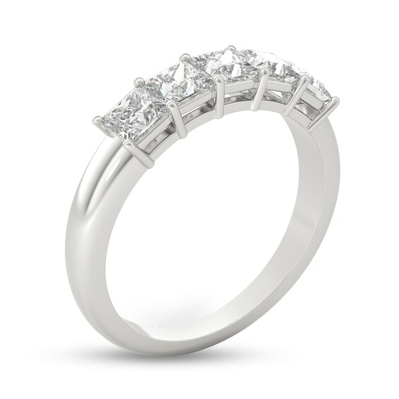 1 CT. T.w. Princess-Cut Diamond Five Stone Anniversary Band in Platinum (I/Vs2)