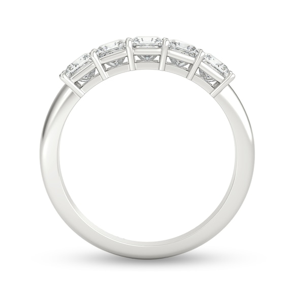 1 CT. T.w. Princess-Cut Diamond Five Stone Anniversary Band in Platinum (I/Vs2)