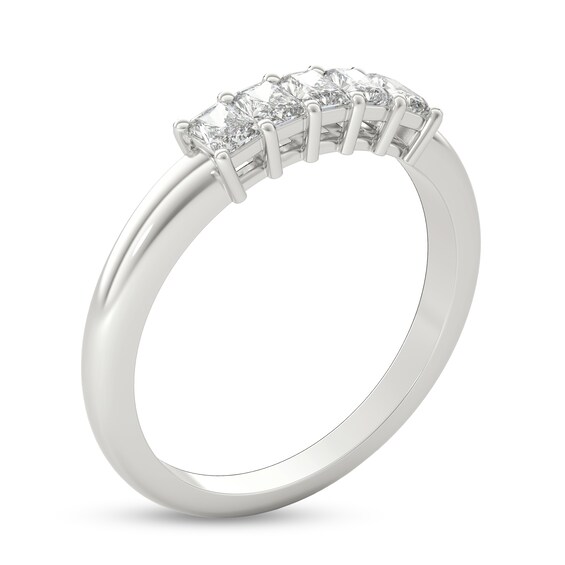 1/2 CT. T.w. Radiant-Cut Diamond Five Stone Anniversary Band in Platinum (G/Vs2)