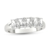 Thumbnail Image 1 of 1-1/2 CT. T.W. Radiant-Cut Diamond Five Stone Anniversary Band in Platinum (G/VS2)