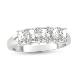 1-1/2 CT. T.W. Radiant-Cut Diamond Five Stone Anniversary Band in Platinum (G/VS2)