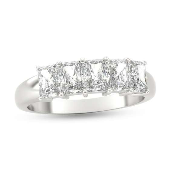 1-1/2 CT. T.w. Radiant-Cut Diamond Five Stone Anniversary Band in Platinum (G/Vs2)