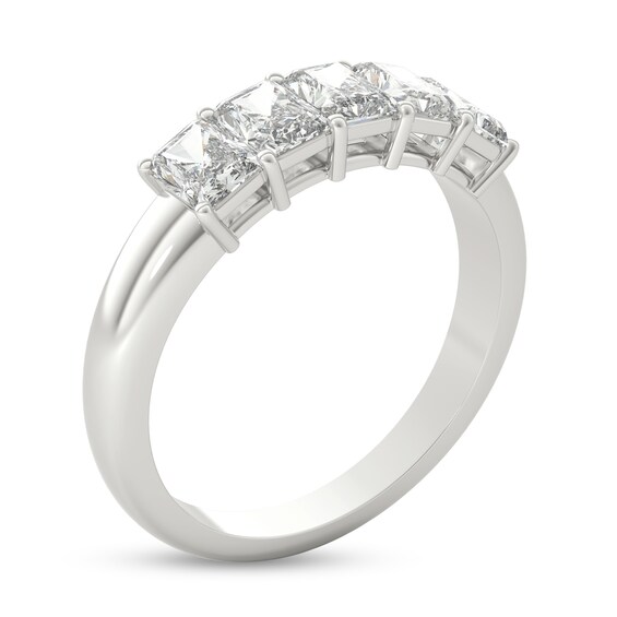 1-1/2 CT. T.w. Radiant-Cut Diamond Five Stone Anniversary Band in Platinum (G/Vs2)
