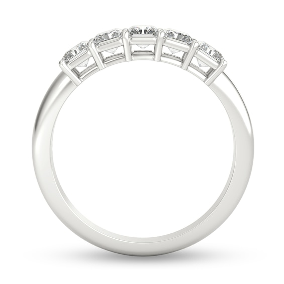 1-1/2 CT. T.w. Radiant-Cut Diamond Five Stone Anniversary Band in Platinum (G/Vs2)