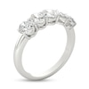 Thumbnail Image 2 of 1-1/2 CT. T.W. Oval Diamond Five Stone Anniversary Band in Platinum (I/VS2)
