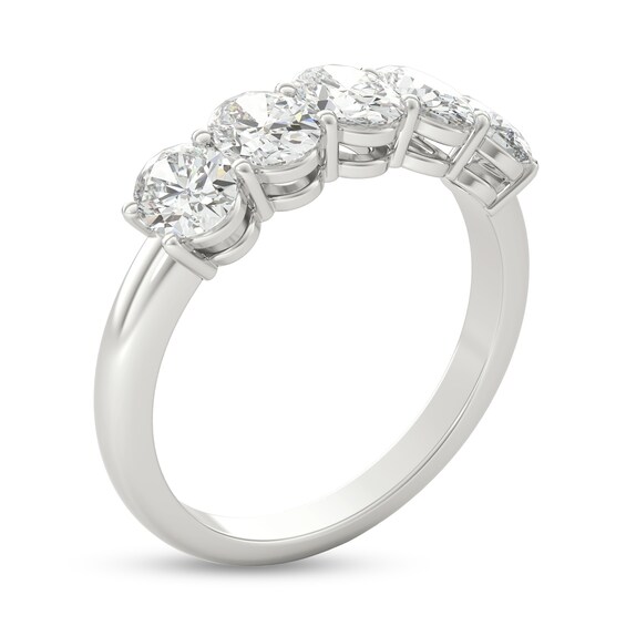 1-1/2 CT. T.w. Oval Diamond Five Stone Anniversary Band in Platinum (I/Vs2)