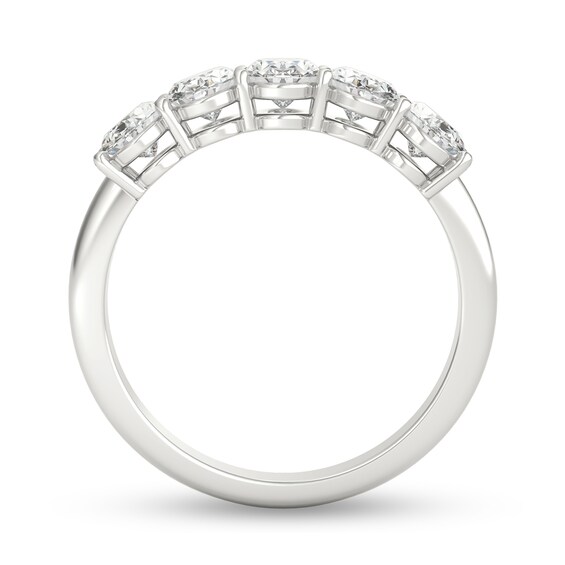 1-1/2 CT. T.w. Oval Diamond Five Stone Anniversary Band in Platinum (I/Vs2)