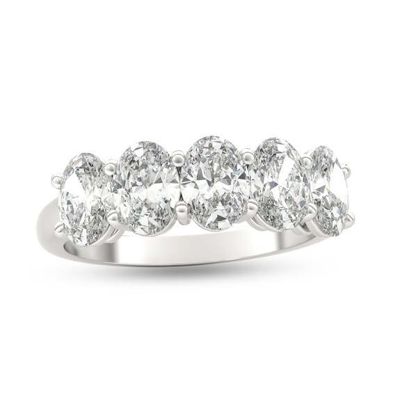 Oval Diamond Anniversary Band Pictures