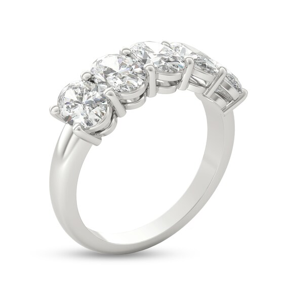 2-1/2 CT. T.w. Oval Diamond Five Stone Anniversary Band in Platinum (I/Vs2)