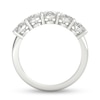 Thumbnail Image 3 of 2-1/2 CT. T.W. Oval Diamond Five Stone Anniversary Band in Platinum (I/VS2)