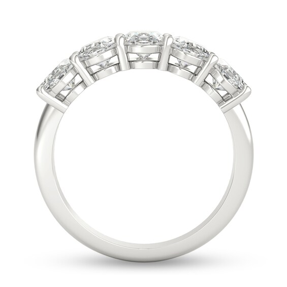 2-1/2 CT. T.w. Oval Diamond Five Stone Anniversary Band in Platinum (I/Vs2)