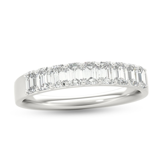 1-1/10 CT. T.w. Emerald-Cut Diamond Nine Stone Anniversary Band in Platinum (I/Vs2)