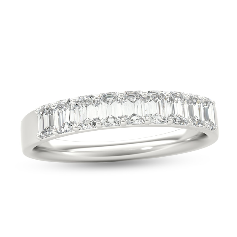 1-1/10 CT. T.W. Emerald-Cut Diamond Nine Stone Anniversary Band in Platinum (I/VS2)