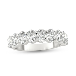 2 CT. T.W. Oval Diamond Nine Stone Anniversary Band in Platinum (I/VS2)