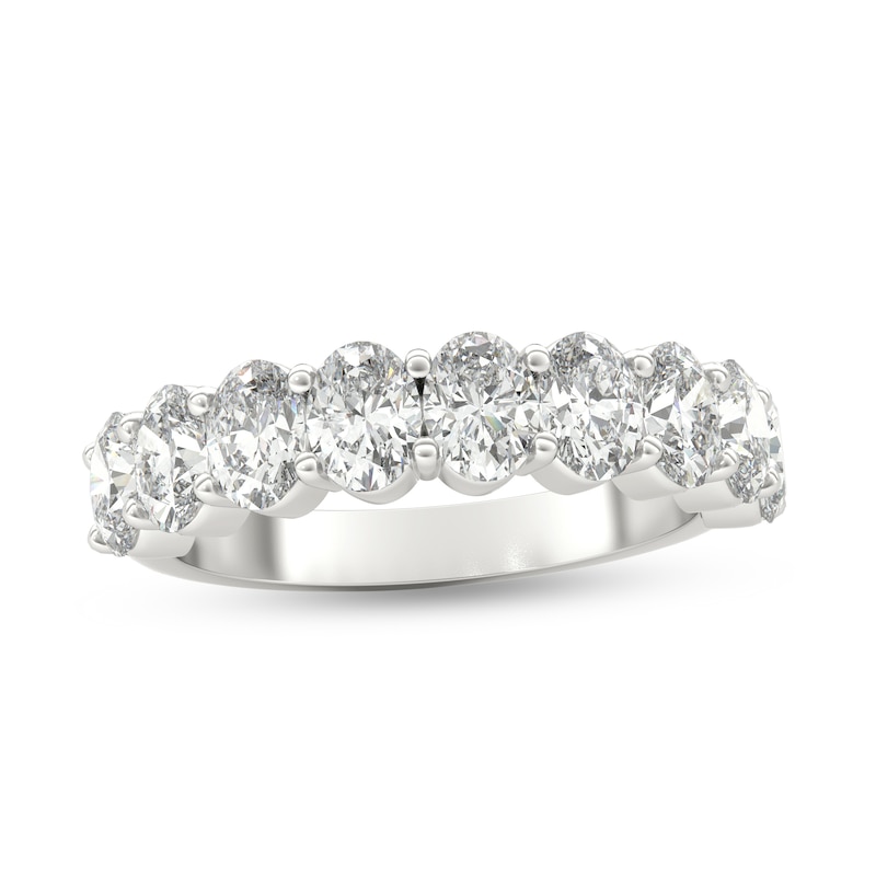 Main Image 1 of 2 CT. T.W. Oval Diamond Nine Stone Anniversary Band in Platinum (I/VS2)